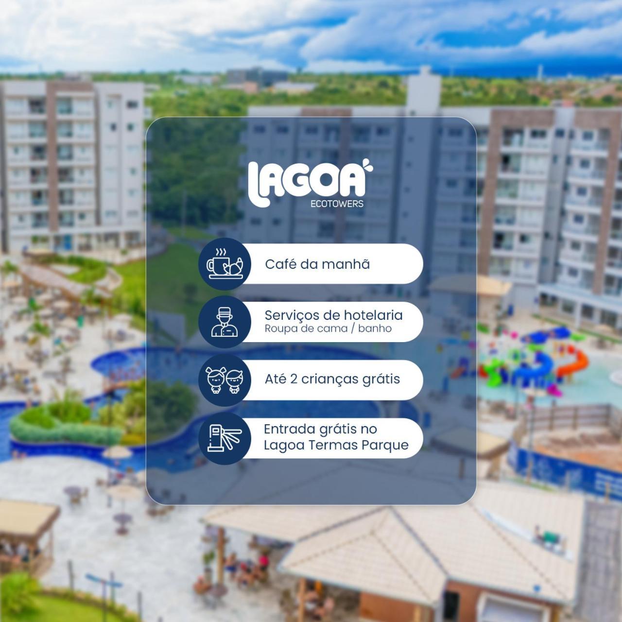 Lagoa EcoTowers Resort - Acesso gratuito ao Lagoa Termas Parque e Ecopraia Caldas Novas Exterior foto